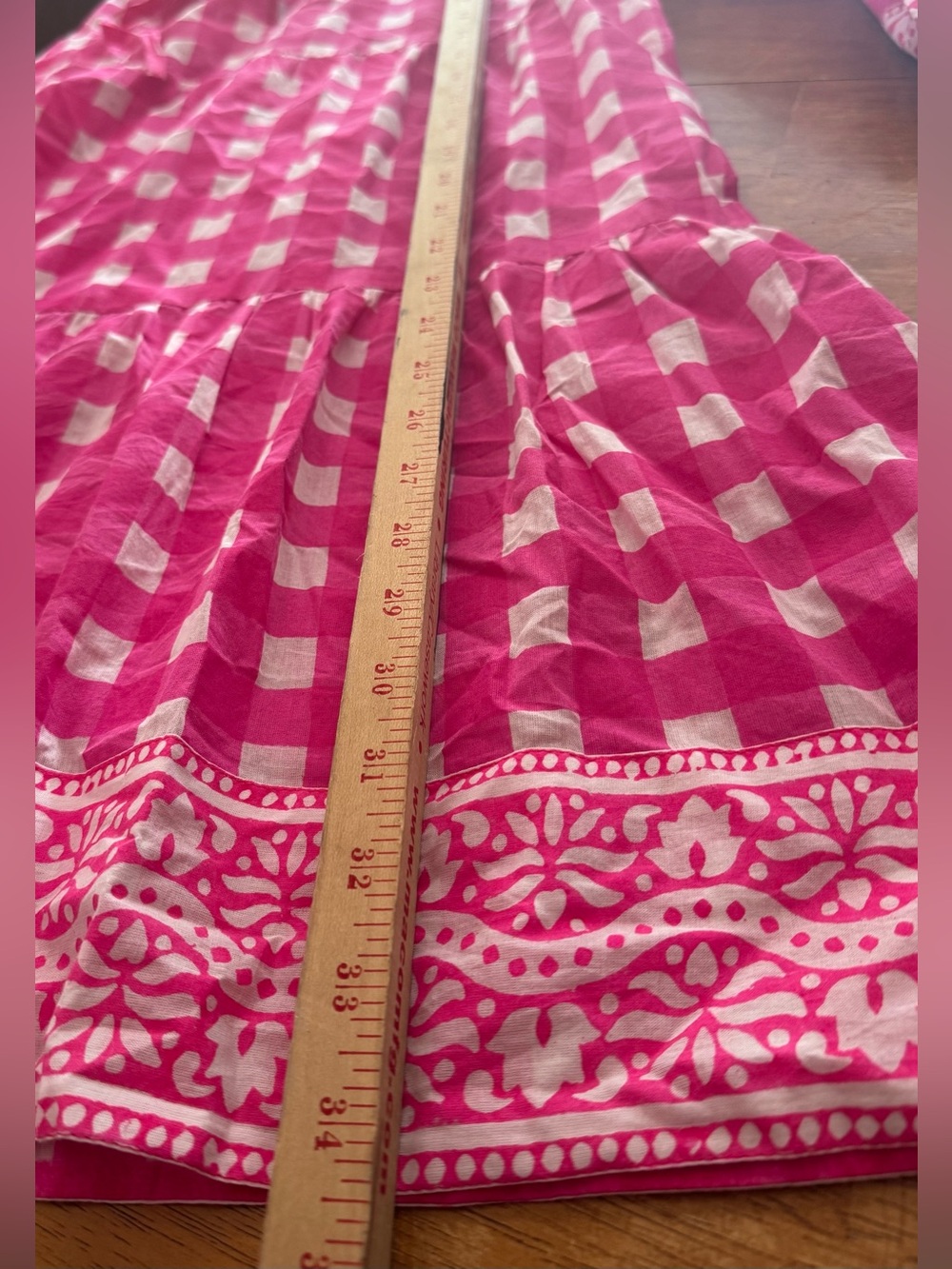 SZ Blockprints Priya Hot Pink Hingham Mini Dress Size Medium - Picture 7 of 8